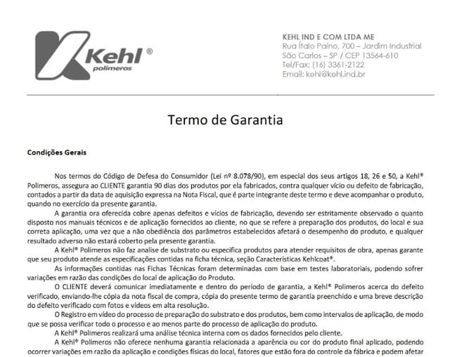 Termo de Garantia